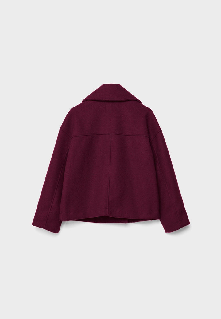 Women's Double-Breasted Short Jacket in Oversized Fit