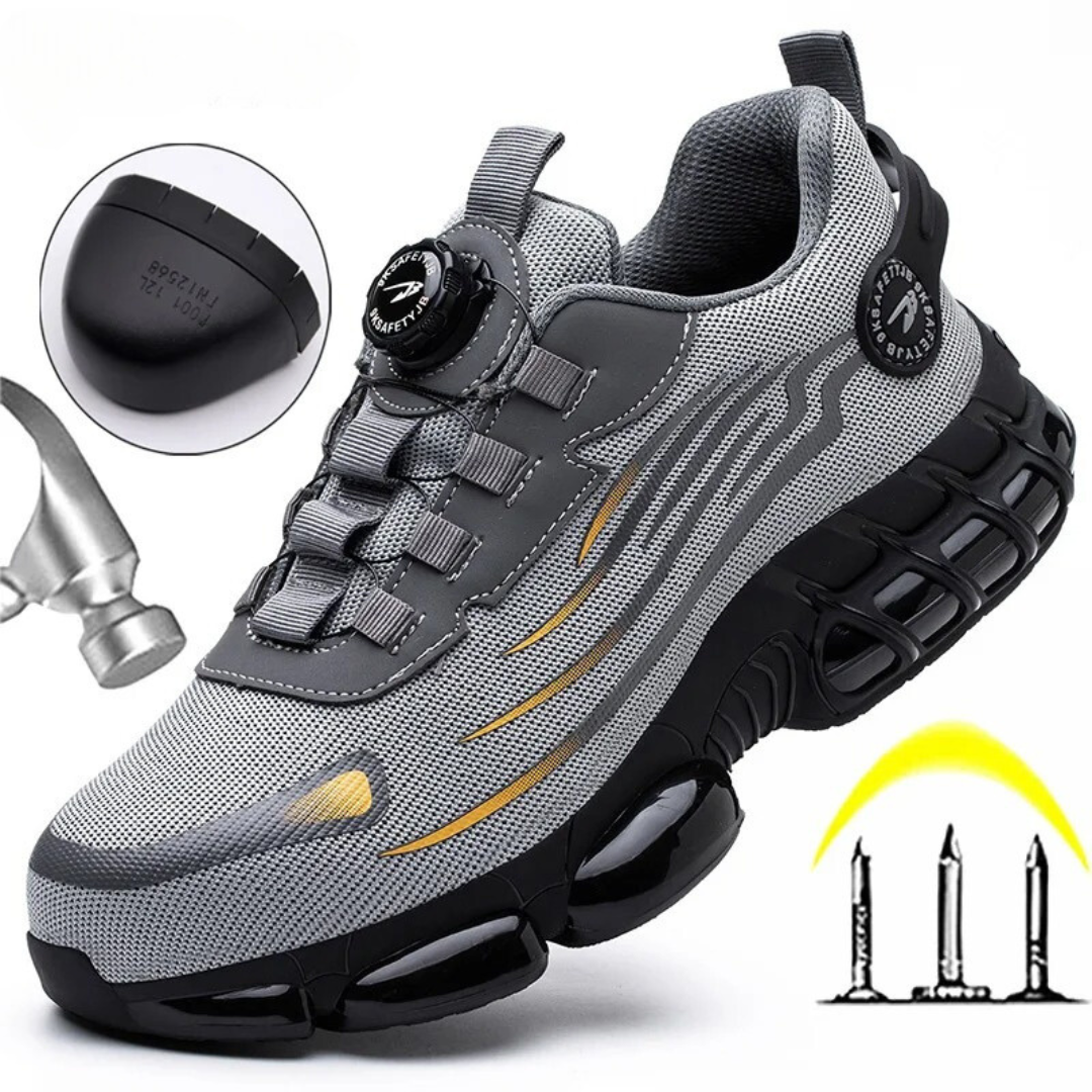Steel Toe Cap Safety Shoes with Quick-Fastening System