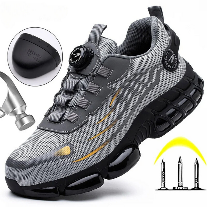 Steel Toe Cap Safety Shoes with Quick-Fastening System