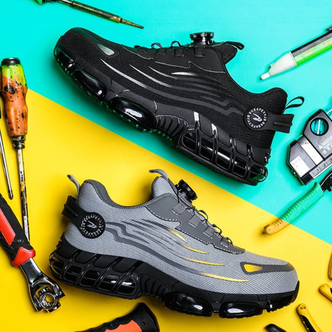 Steel Toe Cap Safety Shoes with Quick-Fastening System