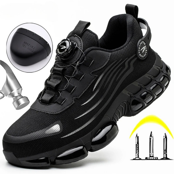 Steel Toe Cap Safety Shoes with Quick-Fastening System
