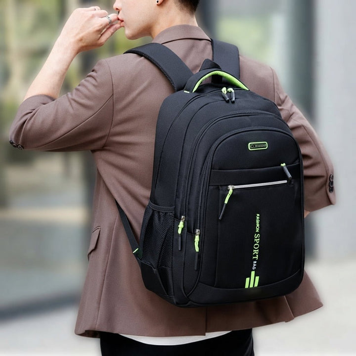Men's Water-Resistant Laptop Backpack with Mesh Side Pockets