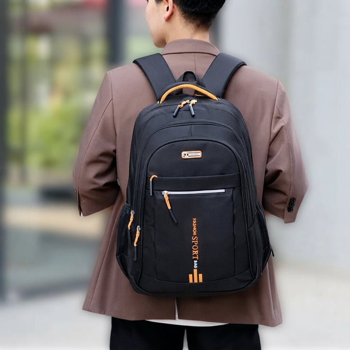 Men's Water-Resistant Laptop Backpack with Mesh Side Pockets